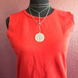 Burgundy Sleeveless Midi Dress with slit